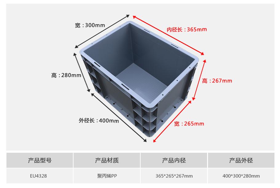 东方彩EU4328塑料物流箱