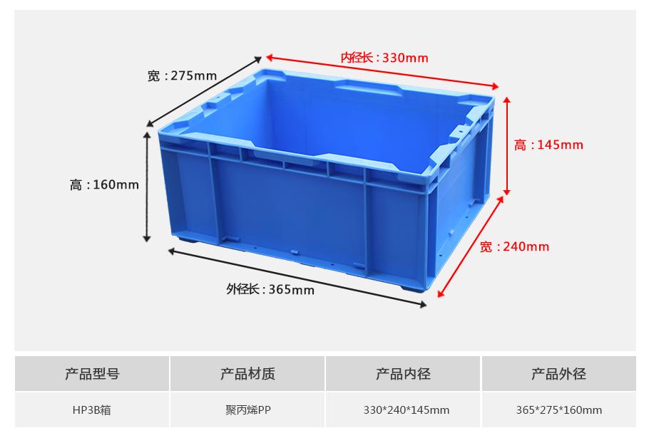 东方彩HP3B塑料物流箱