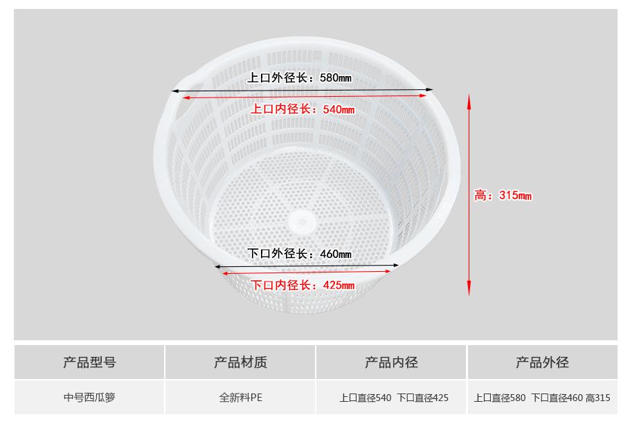 东方彩中号塑料错位西瓜箩